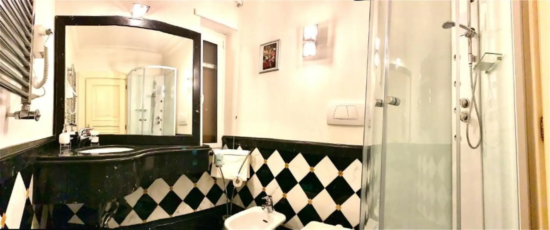 Economy Room with (Private) External Bathroom, marble bathroom detail